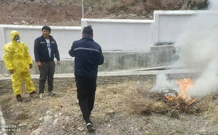 德欽縣污水處理廠應急培訓、實操演練